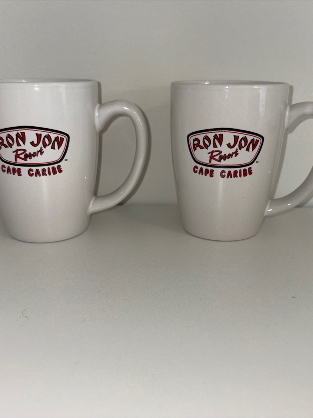 Cape Caribe White Ceramic Coffee Mug - Set of 2